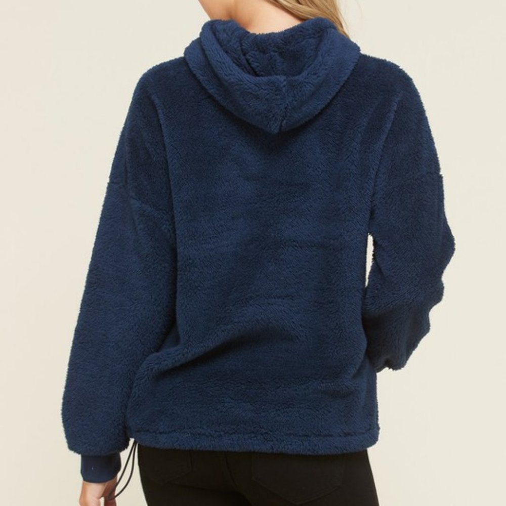 Faux Fur Hooded Sweater - Picture 2 of 3